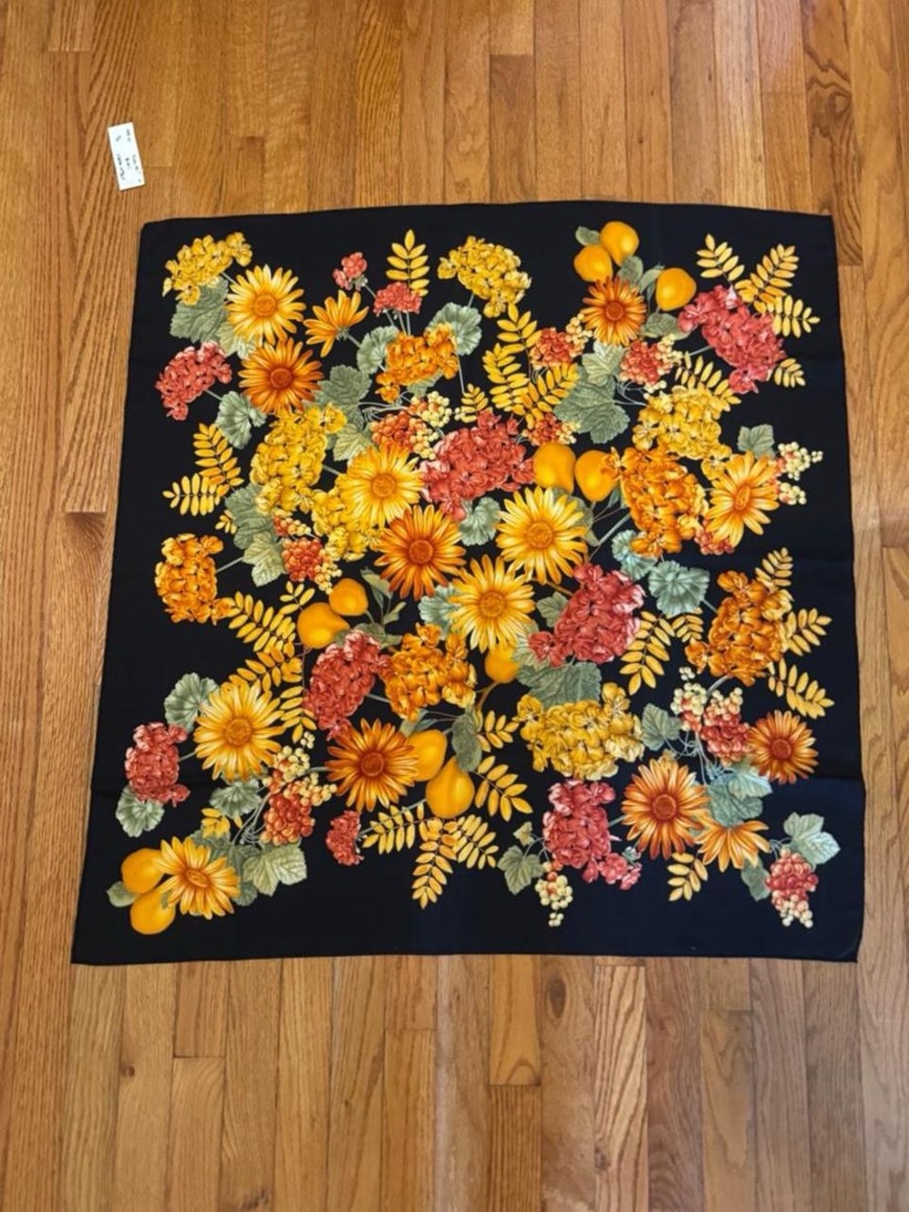 brand new with tags echo black satin floral scarf